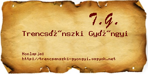 Trencsánszki Gyöngyi névjegykártya